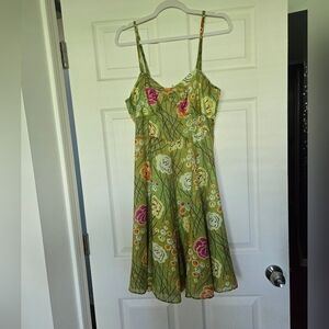 Girls From Savoy Floral Green Sundress Size 10